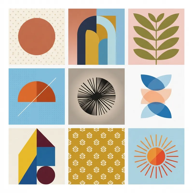 Example of 3×3 Grid graphic design: Grid-based, Ordered, Symmetrical