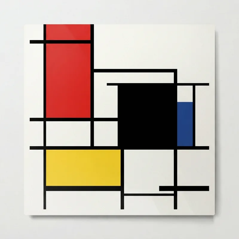 Example of De Stijl graphic design: Geometric, Grid-based, Minimal