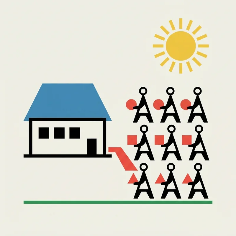 Example of Isotype / pictogram systems graphic design: Geometric, Ordered, Illustration-led