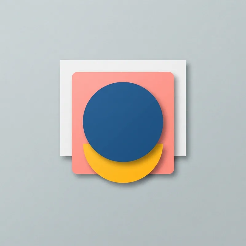Example of Material Design graphic design: Grid-based, Layered, UI-like