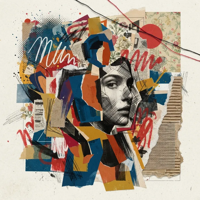 Example of Mixed Media graphic design: Collage, Layered, Eclectic
