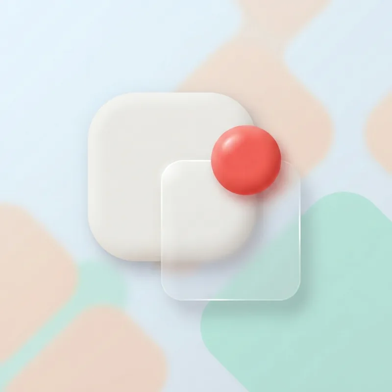 Example of Neumorphism, Glassmorphism, Claymorphism graphic design: Soft, UI-like, Digital