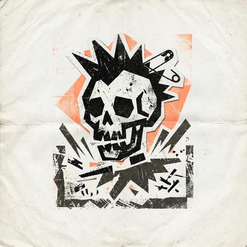 Example of Photocopy / Xerox zine graphic design: Textured, High contrast, Rebellious