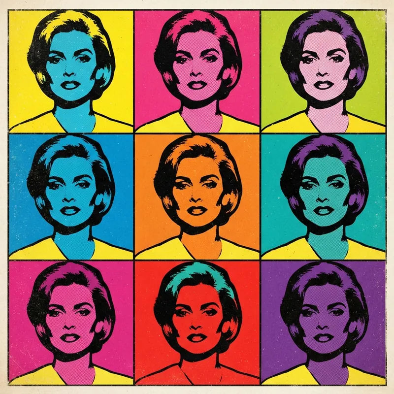Example of Pop Art graphic design: Saturated, High contrast, Playful