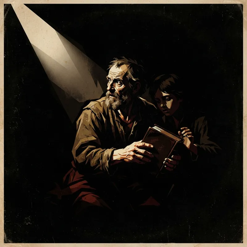 Example of Tenebrism graphic design: High contrast, Dramatic, Moody