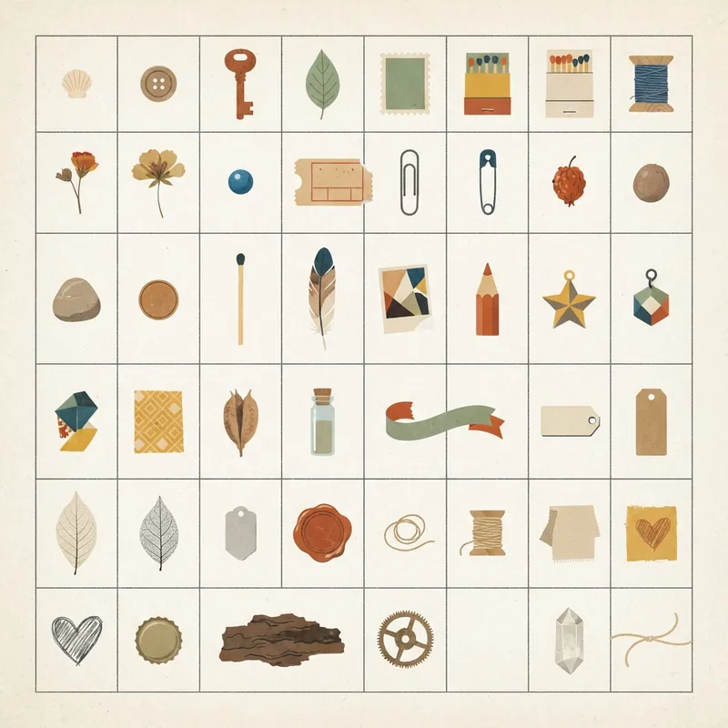 Example of Trinket graphic design: Ordered, Layered, Nostalgic